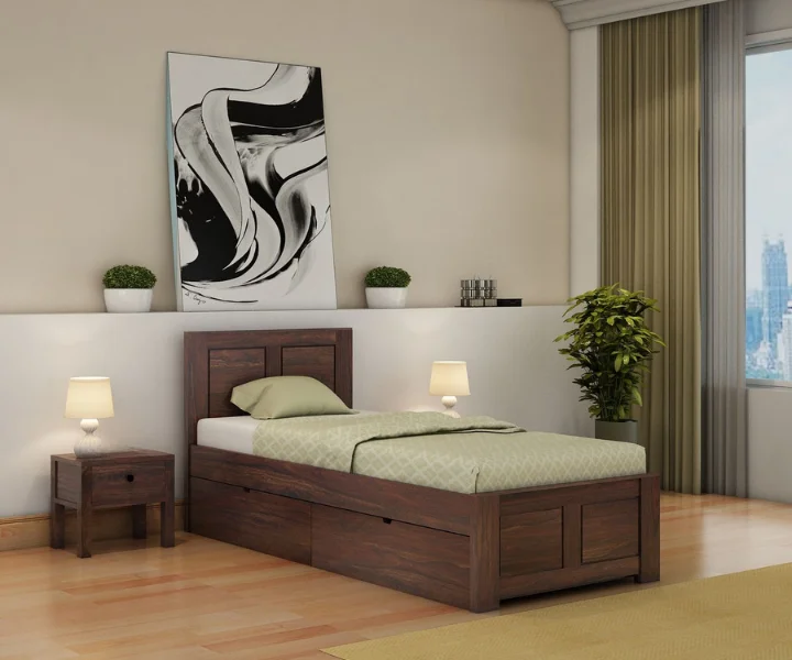 Feelinn Solid Sheesham Wood Single Bed Without Storage (13)