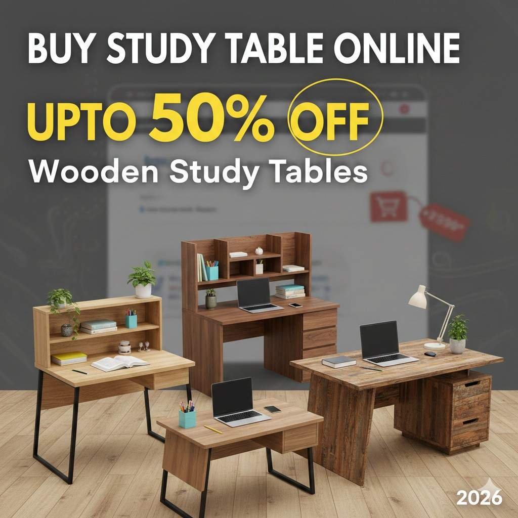 Study Table 2 Buy Study Table Online @ Upto 50% OFF | Wooden Study Tables